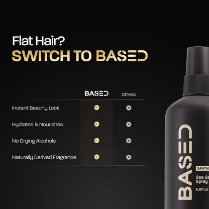 BASED Sea Salt Spray|Beachy Texture|Natural Volume|Effortless Movement
